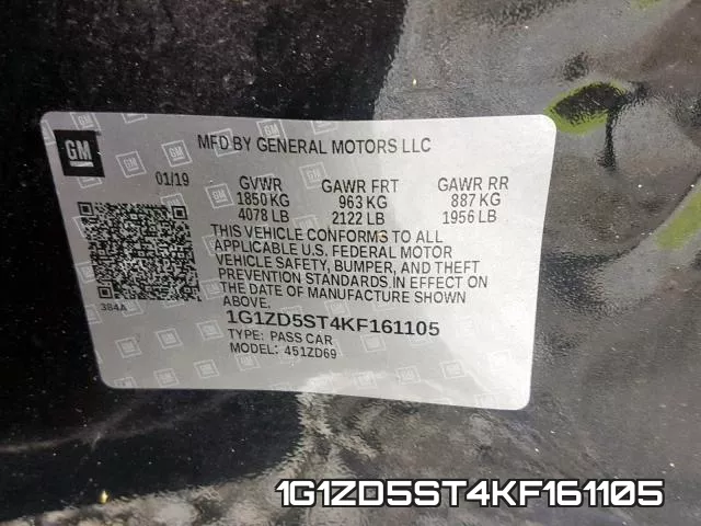 1G1ZD5ST4KF161105 фото 2