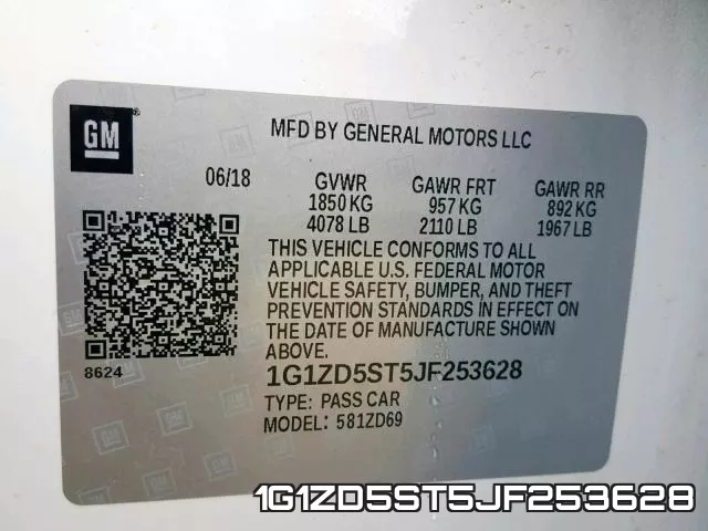 1G1ZD5ST5JF253628 фото 2