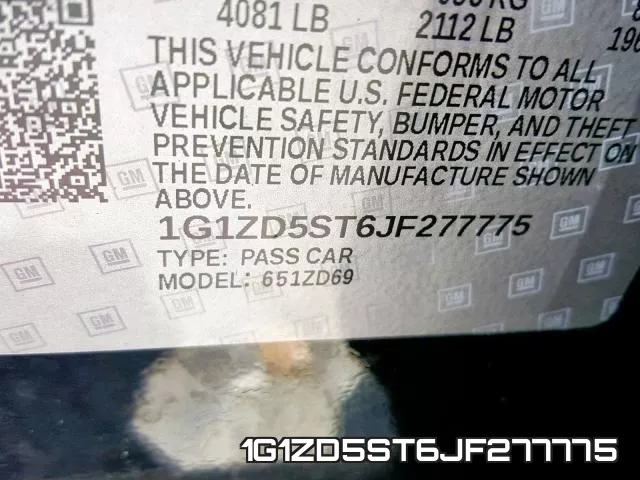 1G1ZD5ST6JF277775 фото 2