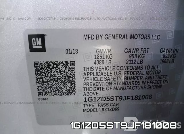 1G1ZD5ST9JF181008 фото 10