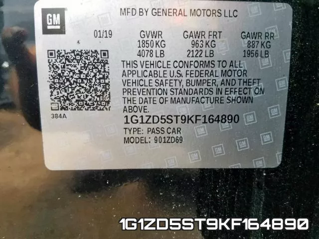 1G1ZD5ST9KF164890 фото 2