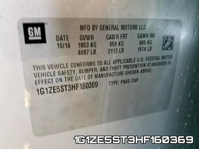 1G1ZE5ST3HF160369 фото 2