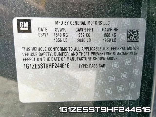 1G1ZE5ST9HF244616 фото 2