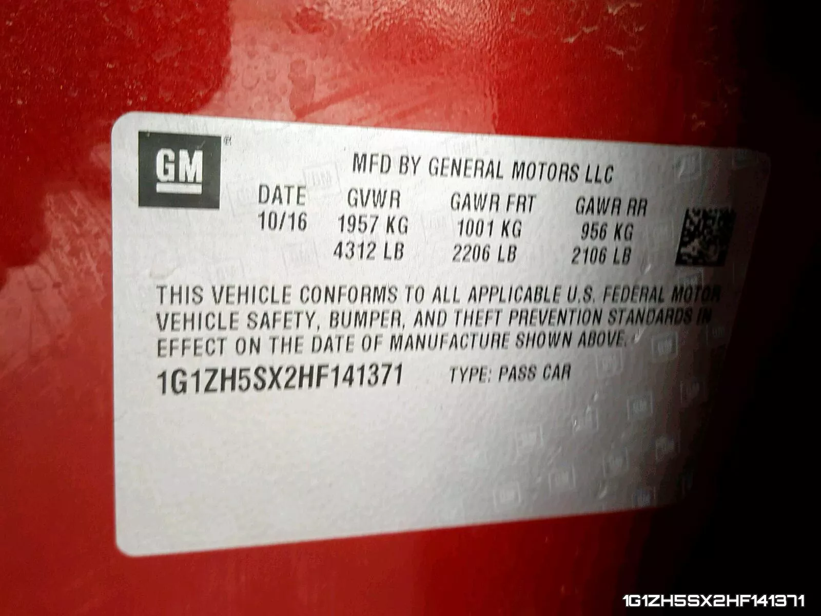 1G1ZH5SX2HF141371 фото 2