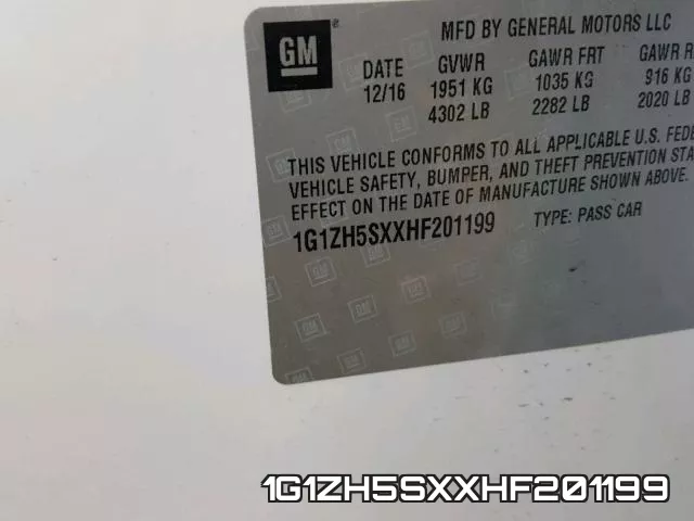 1G1ZH5SXXHF201199 фото 2