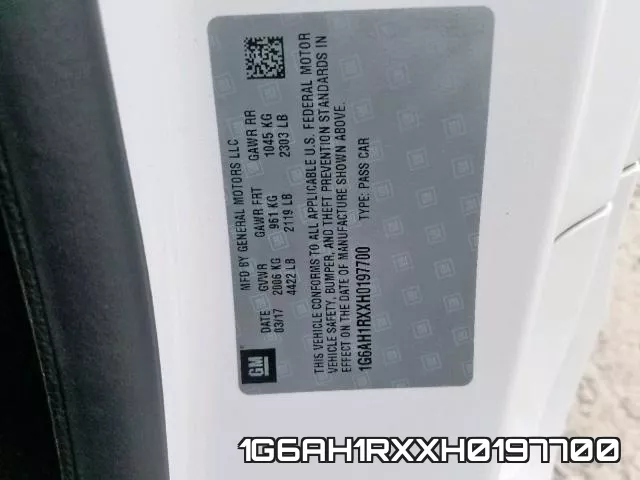 1G6AH1RXXH0197700 фото 2