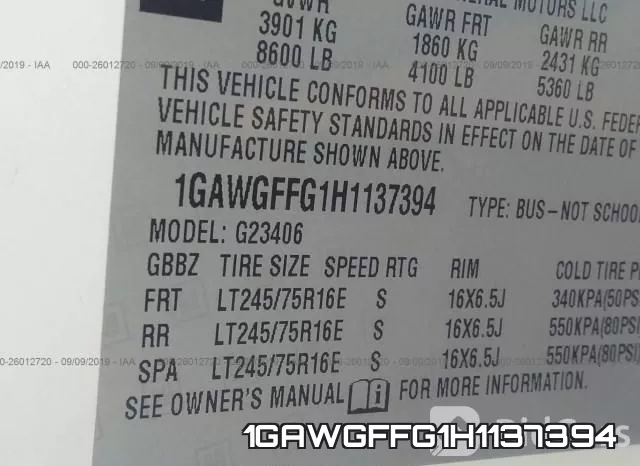 1GAWGFFG1H1137394 фото 10