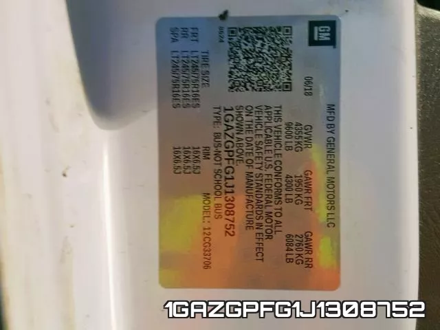 1GAZGPFG1J1308752 фото 2