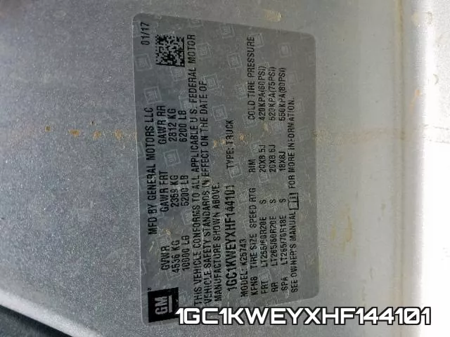 1GC1KWEYXHF144101 фото 2