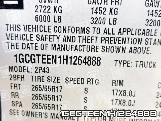1GCGTEEN1H1264888 фото 2