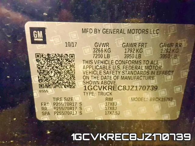 1GCVKREC8JZ170739 фото 2