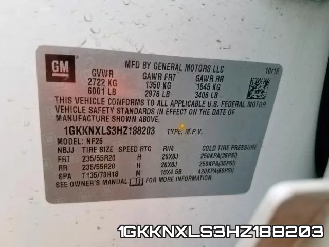 1GKKNXLS3HZ188203 фото 2
