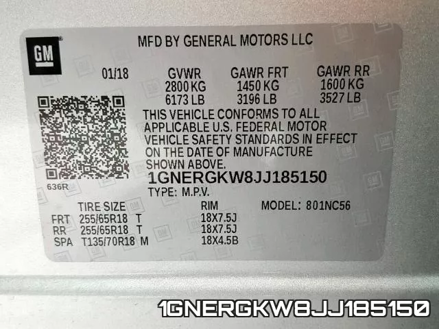 1GNERGKW8JJ185150 фото 2