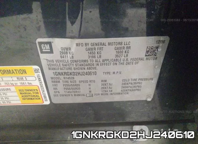 1GNKRGKD2HJ240610 фото 10