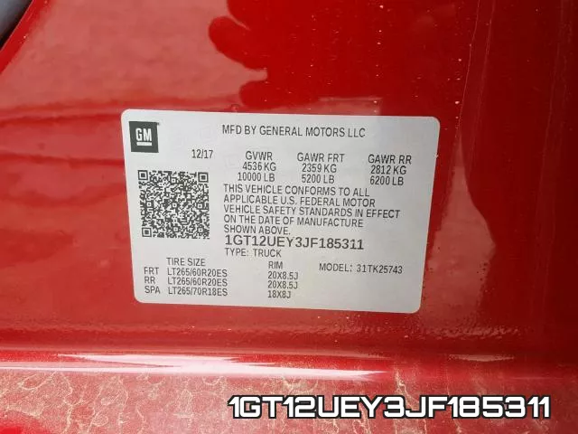 1GT12UEY3JF185311 фото 2