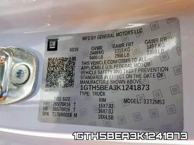 1GTH5BEA3K1241873 фото 2