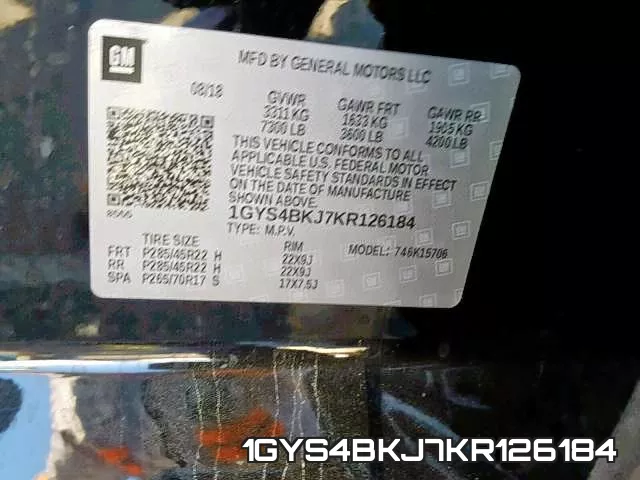 1GYS4BKJ7KR126184 фото 2