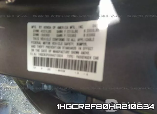 1HGCR2F80HA210634 фото 10