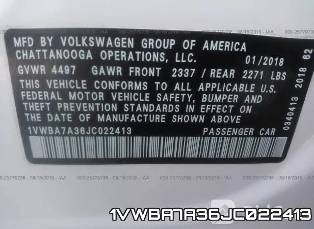 1VWBA7A36JC022413 фото 10
