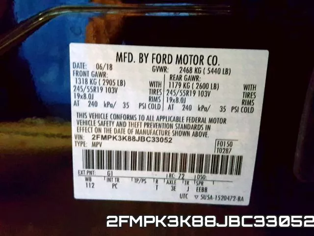 2FMPK3K88JBC33052 фото 2