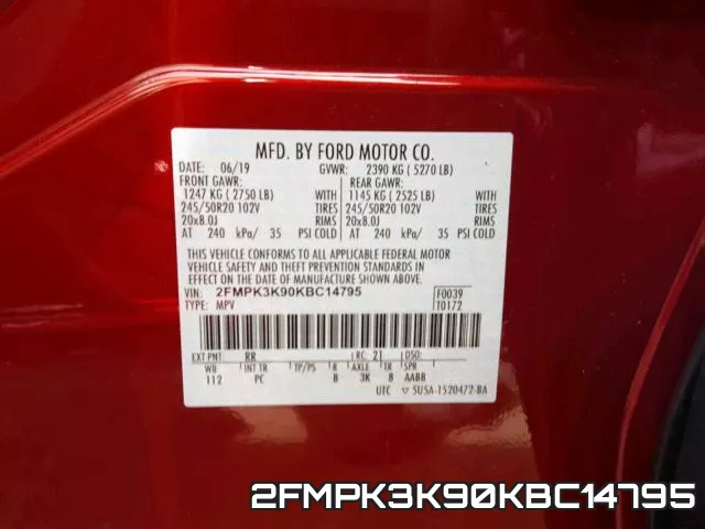 2FMPK3K90KBC14795 фото 2