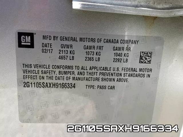 2G1105SAXH9166334 фото 2
