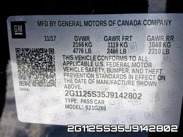 2G1125S35J9142802 фото 2