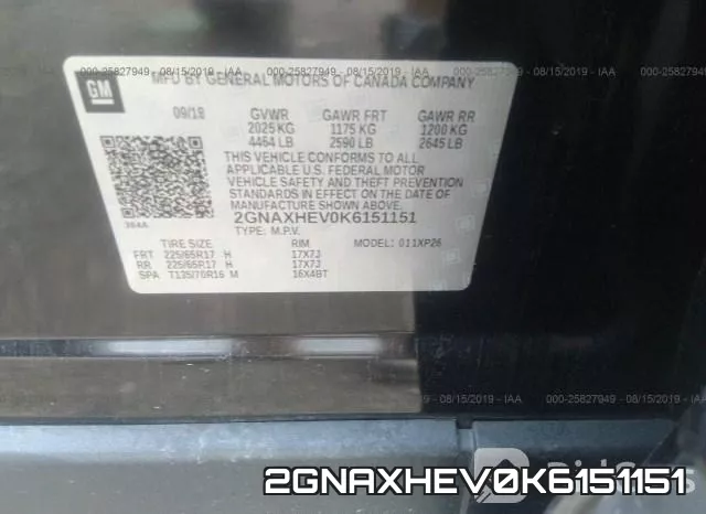 2GNAXHEV0K6151151 фото 10