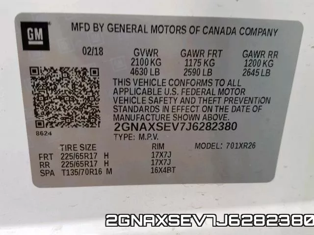 2GNAXSEV7J6282380 фото 2