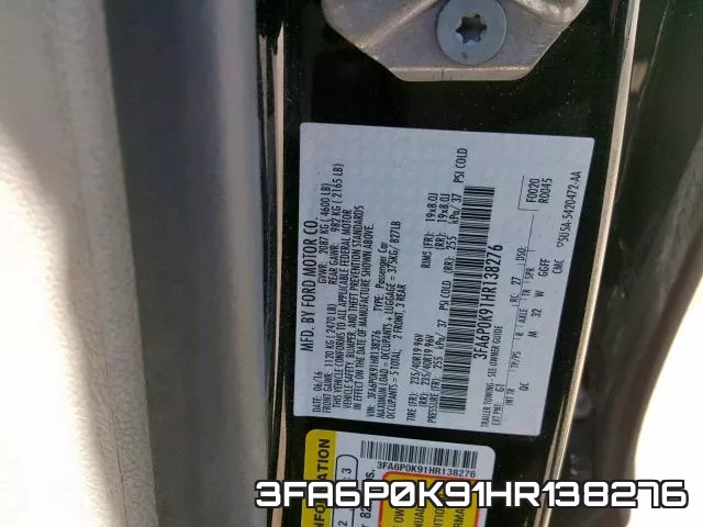 3FA6P0K91HR138276 фото 2