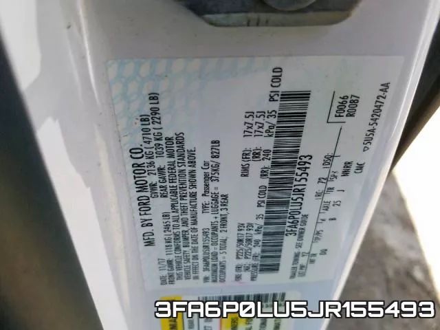 3FA6P0LU5JR155493 фото 2