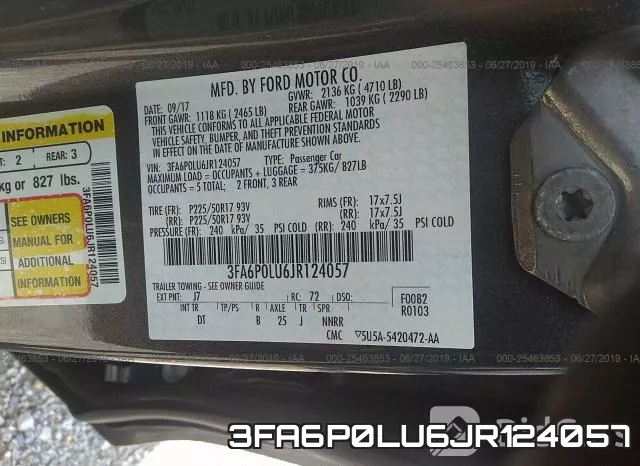 3FA6P0LU6JR124057 фото 10