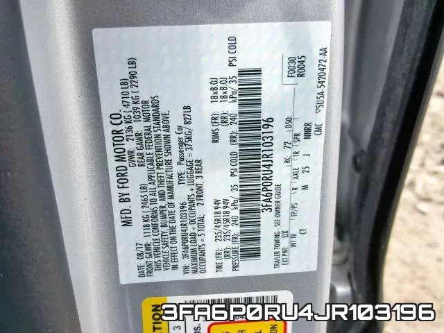 3FA6P0RU4JR103196 фото 2