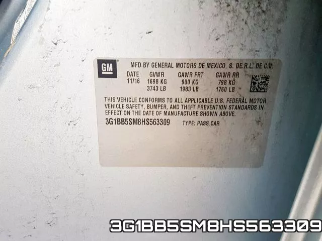 3G1BB5SM8HS563309 фото 2