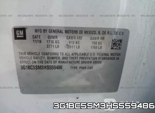 3G1BC5SM3HS559486 фото 10