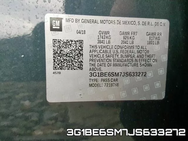 3G1BE6SM7JS633272 фото 2