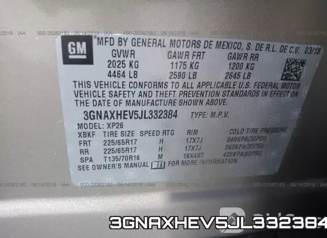 3GNAXHEV5JL332384 фото 10