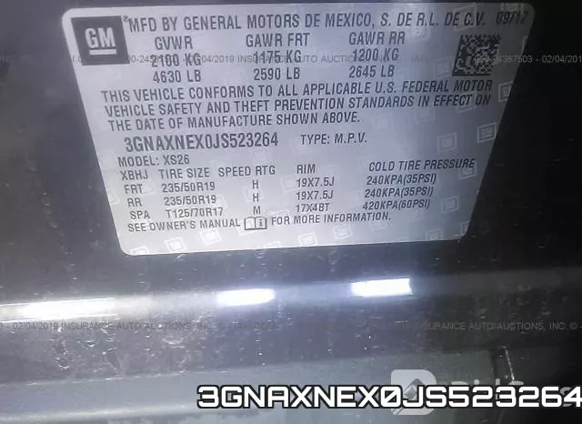3GNAXNEX0JS523264 фото 10