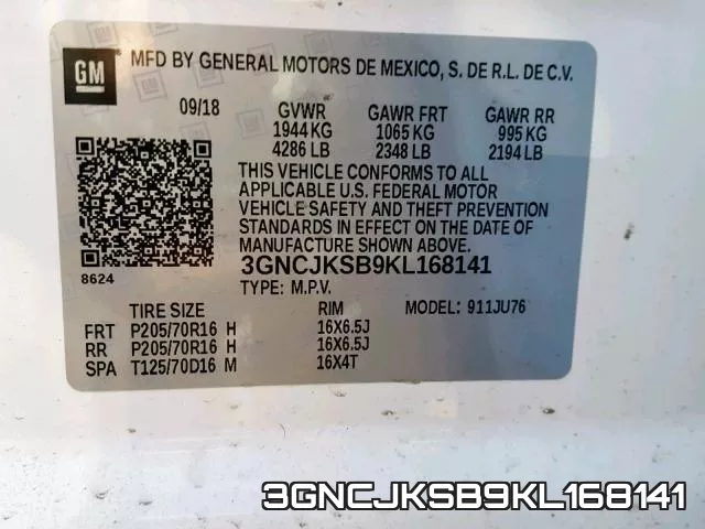 3GNCJKSB9KL168141 фото 2