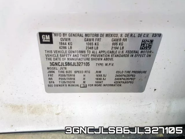 3GNCJLSB6JL327105 фото 2