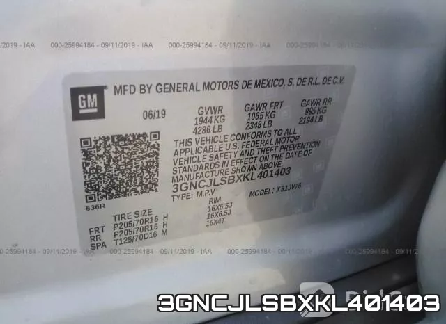 3GNCJLSBXKL401403 фото 10