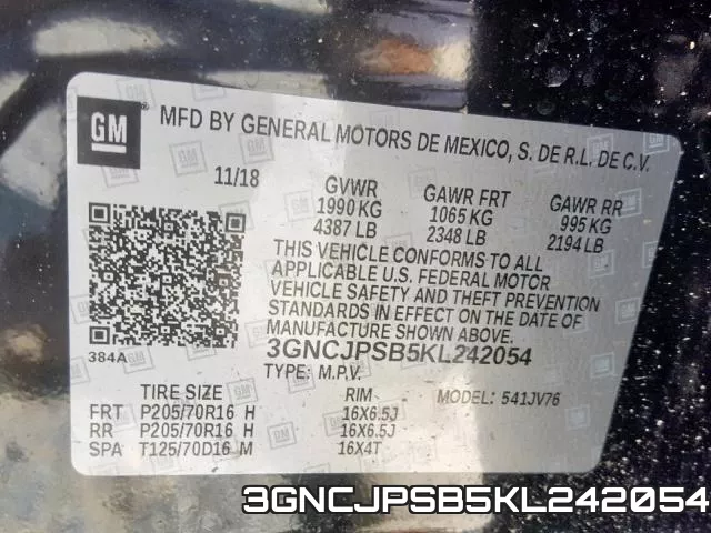 3GNCJPSB5KL242054 фото 2