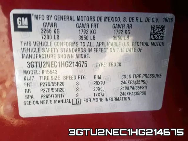 3GTU2NEC1HG214675 фото 2