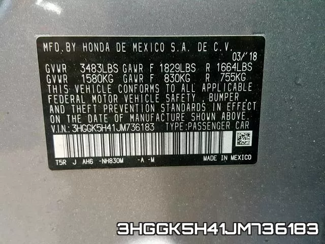 3HGGK5H41JM736183 фото 2