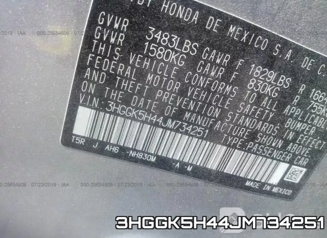 3HGGK5H44JM734251 фото 10