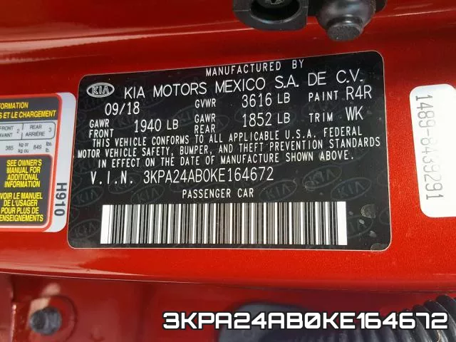 3KPA24AB0KE164672 фото 2