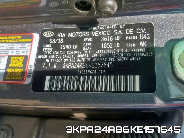3KPA24AB6KE157645 фото 2
