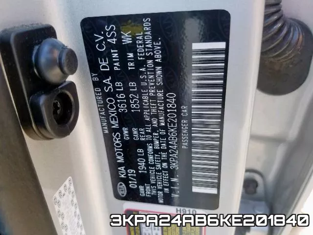 3KPA24AB6KE201840 фото 2