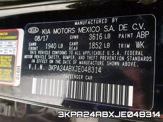 3KPA24ABXJE048314 фото 2
