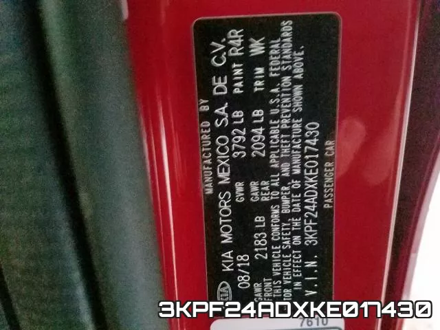 3KPF24ADXKE017430 фото 2